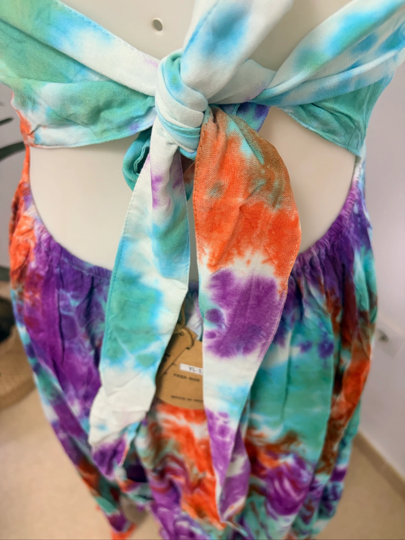 Tie-dye print summer maxi dress – photo 7